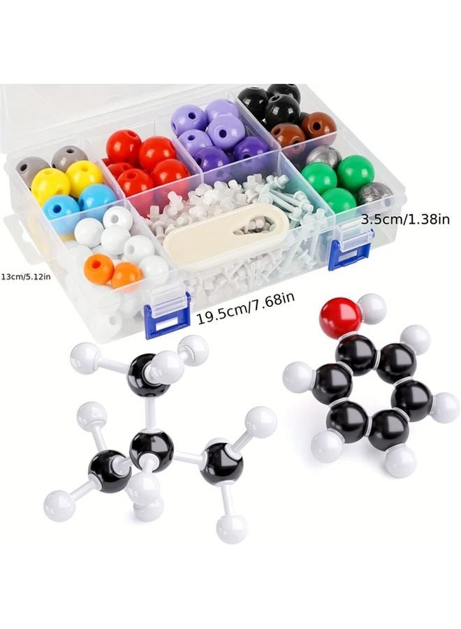 135 قطعة مجموعة نماذج جزيئية أداة تعلم بنية الذرة الكيميائية للطلاب والمعلمين - Image 2